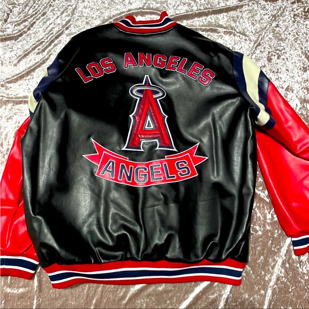 New Genuine Leather Bomber Ángels Jacket size XXL